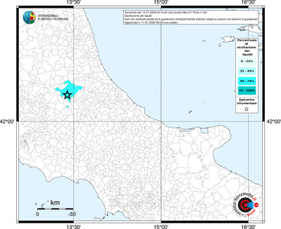 Mappa territorio comunale con almeno 3 questionari