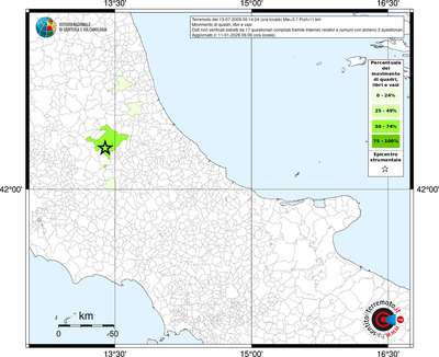 Mappa territorio comunale con almeno 3 questionari