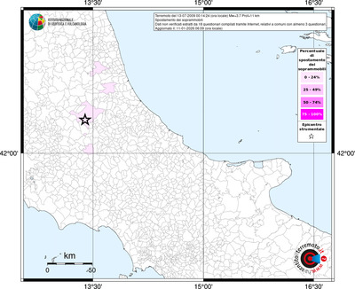 Mappa territorio comunale con almeno 3 questionari