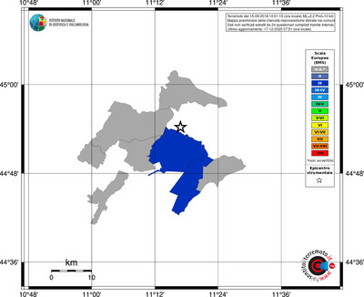 Mappa EMS - territori comuni