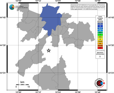 Mappa EMS - territori comuni