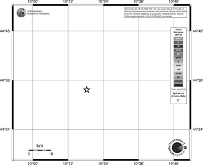 Mappa EMS - territori località