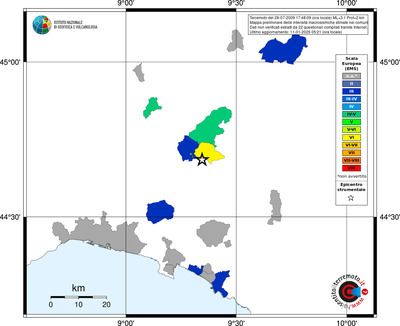 Mappa EMS - territori comuni