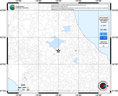 Mappa territorio comunale con almeno 3 questionari