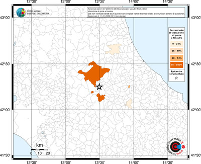 Mappa territorio comunale con almeno 3 questionari