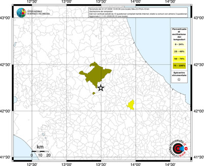 Mappa territorio comunale con almeno 3 questionari