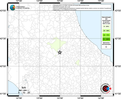 Mappa territorio comunale con almeno 3 questionari
