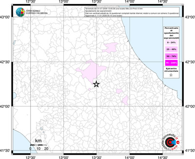 Mappa territorio comunale con almeno 3 questionari