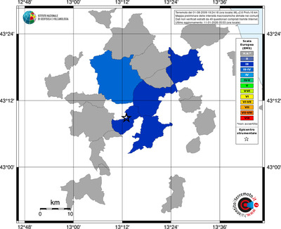 Mappa EMS - territori comuni