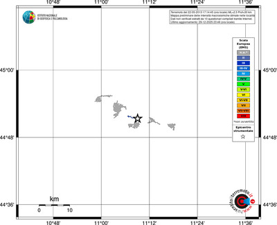 Mappa EMS - territori località