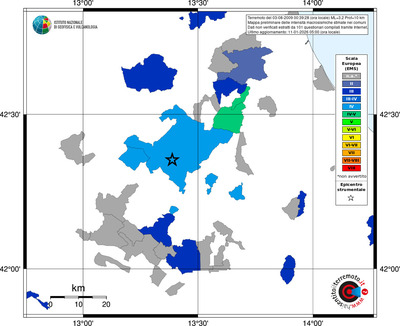 Mappa EMS - territori comuni