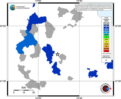 Mappa EMS - territori comuni