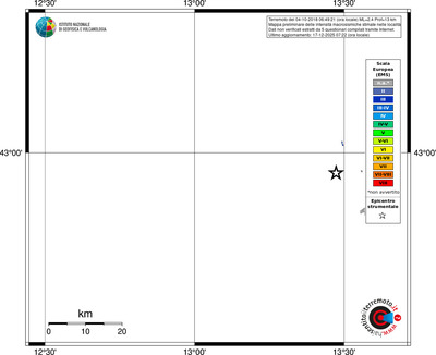 Mappa EMS - territori località