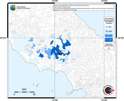 Mappa territorio comunale con almeno 3 questionari
