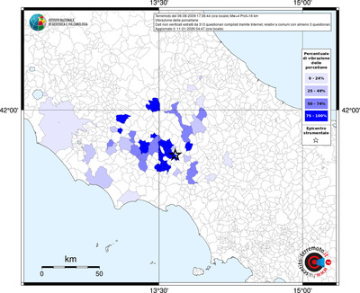 Mappa territorio comunale con almeno 3 questionari