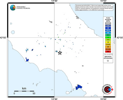 Mappa EMS - territori località