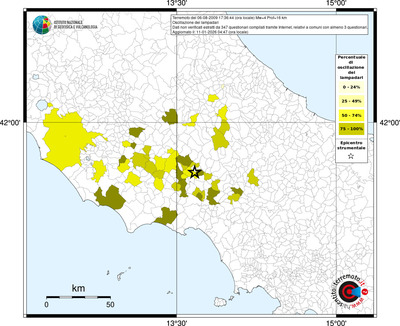 Mappa territorio comunale con almeno 3 questionari