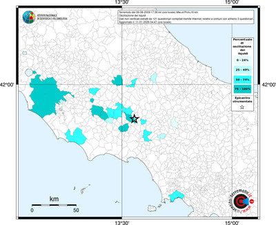 Mappa territorio comunale con almeno 3 questionari