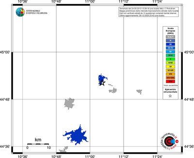 Mappa EMS - territori località