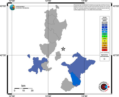 Mappa EMS - territori comuni