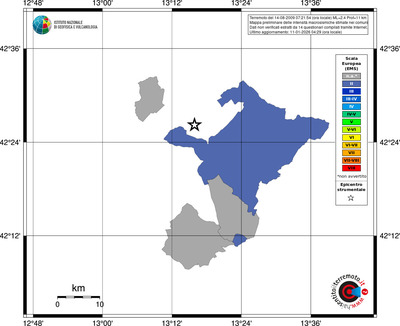 Mappa EMS - territori comuni
