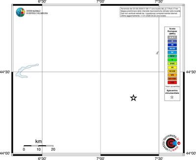 Mappa EMS - territori località