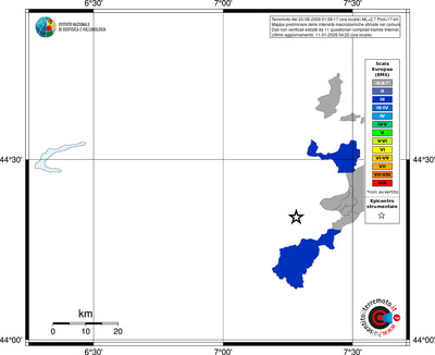 Mappa EMS - territori comuni
