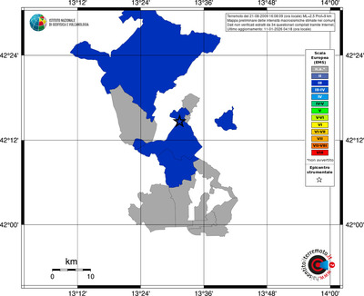 Mappa EMS - territori comuni