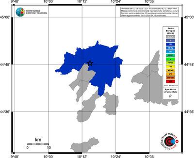 Mappa EMS - territori comuni