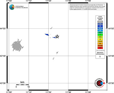 Mappa EMS - territori località