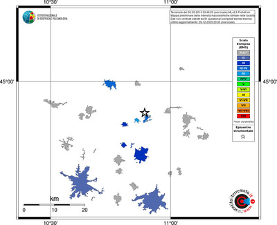 Mappa EMS - territori località