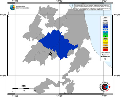 Mappa EMS - territori comuni