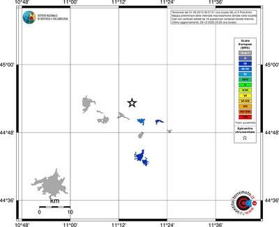 Mappa EMS - territori località