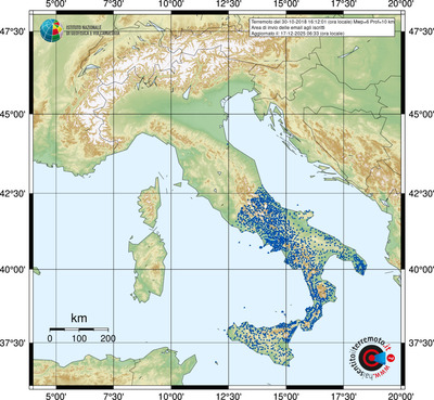 Area di invio delle email agli iscritti