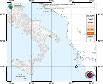 Mappa territorio comunale con almeno 3 questionari