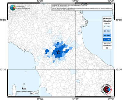 Mappa territorio comunale con almeno 3 questionari