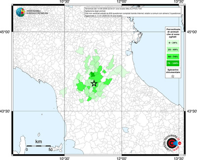 Mappa territorio comunale con almeno 3 questionari