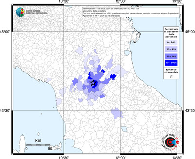 Mappa territorio comunale con almeno 3 questionari