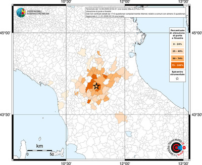 Mappa territorio comunale con almeno 3 questionari
