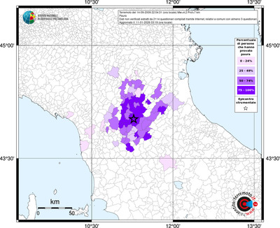Mappa territorio comunale con almeno 3 questionari