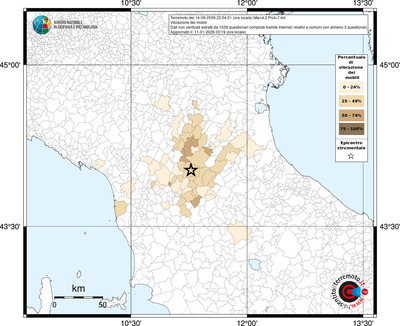Mappa territorio comunale con almeno 3 questionari