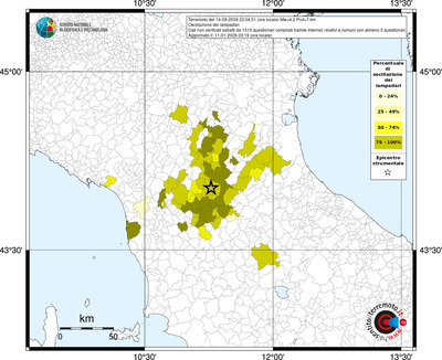 Mappa territorio comunale con almeno 3 questionari