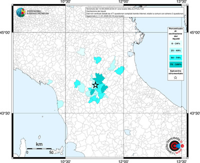 Mappa territorio comunale con almeno 3 questionari