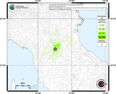 Mappa territorio comunale con almeno 3 questionari