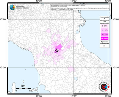 Mappa territorio comunale con almeno 3 questionari