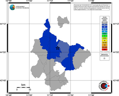 Mappa EMS - territori comuni