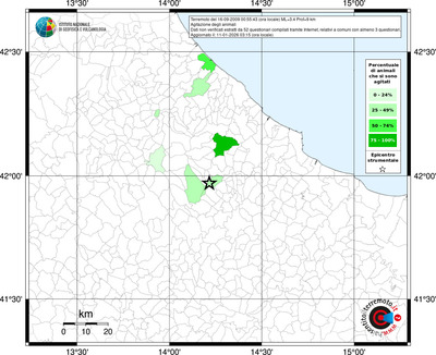 Mappa territorio comunale con almeno 3 questionari