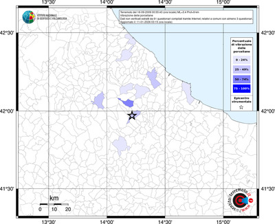 Mappa territorio comunale con almeno 3 questionari