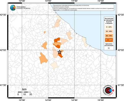 Mappa territorio comunale con almeno 3 questionari