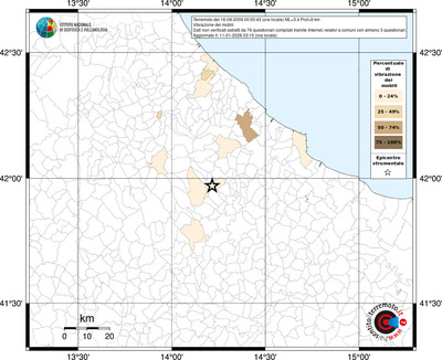 Mappa territorio comunale con almeno 3 questionari